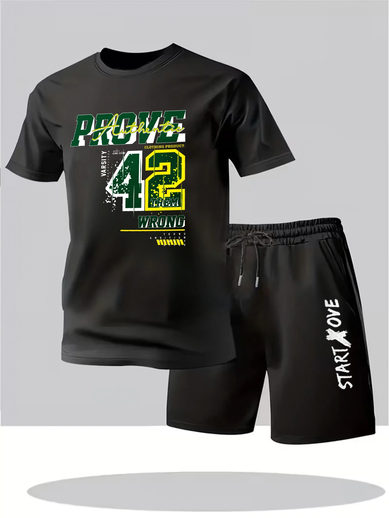 

Men's set 2025 summer outfits two piece men's suits drip clothing Polyester clothing set Printed Graphic thin sweat suit