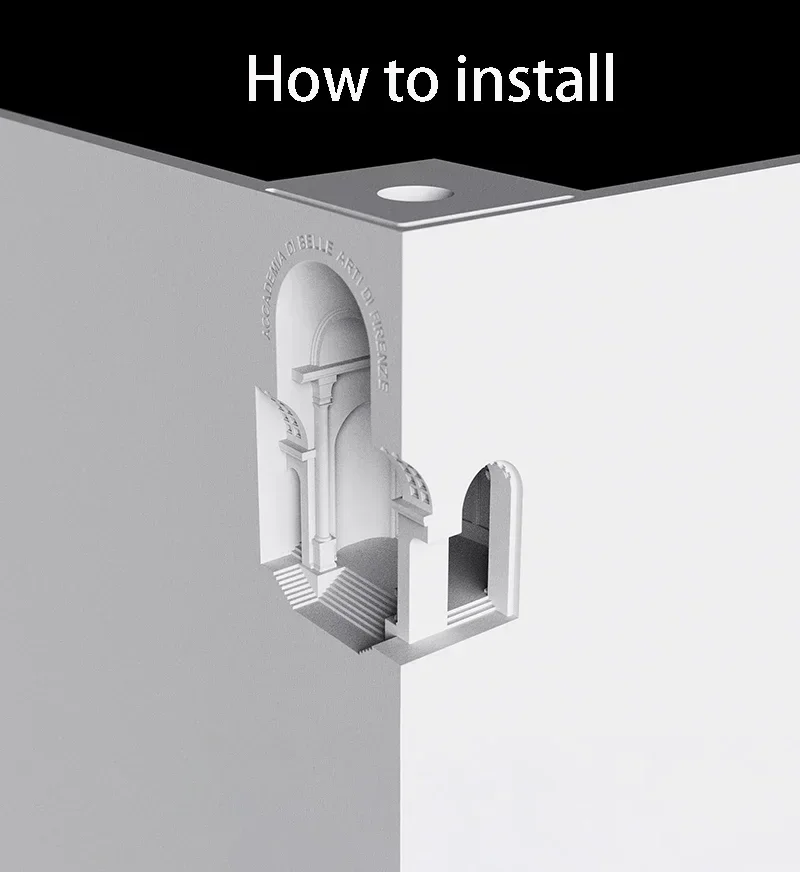 Simple Gypsum Induction Wall Lamp Embedded Staircase Corner Living Room Corridor Corner Gypsum Lamp Modern Indoor LED Wall Lamp