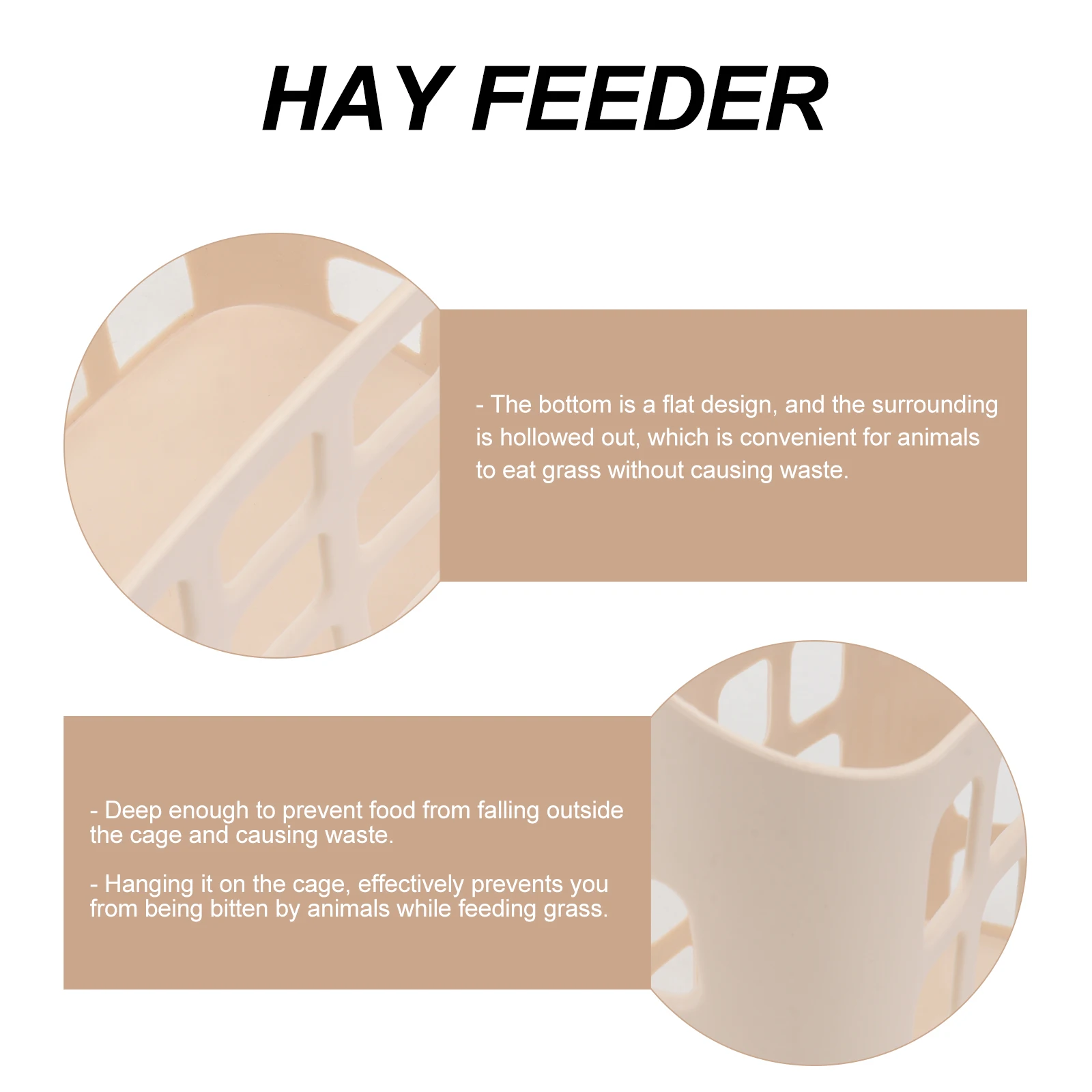 

Waste Prevention Rack Bunny Feeder Accessories Plastic Hanging Manger Food Rabbit High Quality Hanger Large Capacity Holder