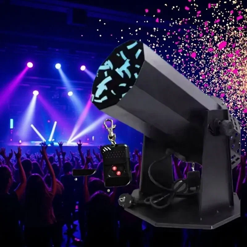 1500 Remote Control Electric Paper Spray Machine Color Paper Machine Rainbow Machine Stage Wedding Bar Air Column Special