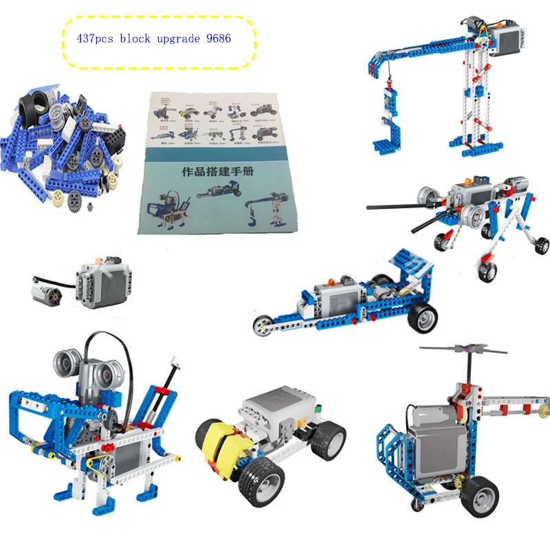 437pcs 9686 Technical Education Building Blocks Part Compatible
