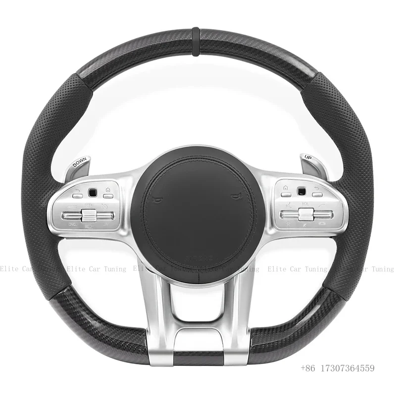 

Руль из карбона для Mercedes-Benz AMG W167 C63 W205 E300 E220 W213 CLS W218 W222 S500 W204 C300 W212 E250 GLE GLC 43