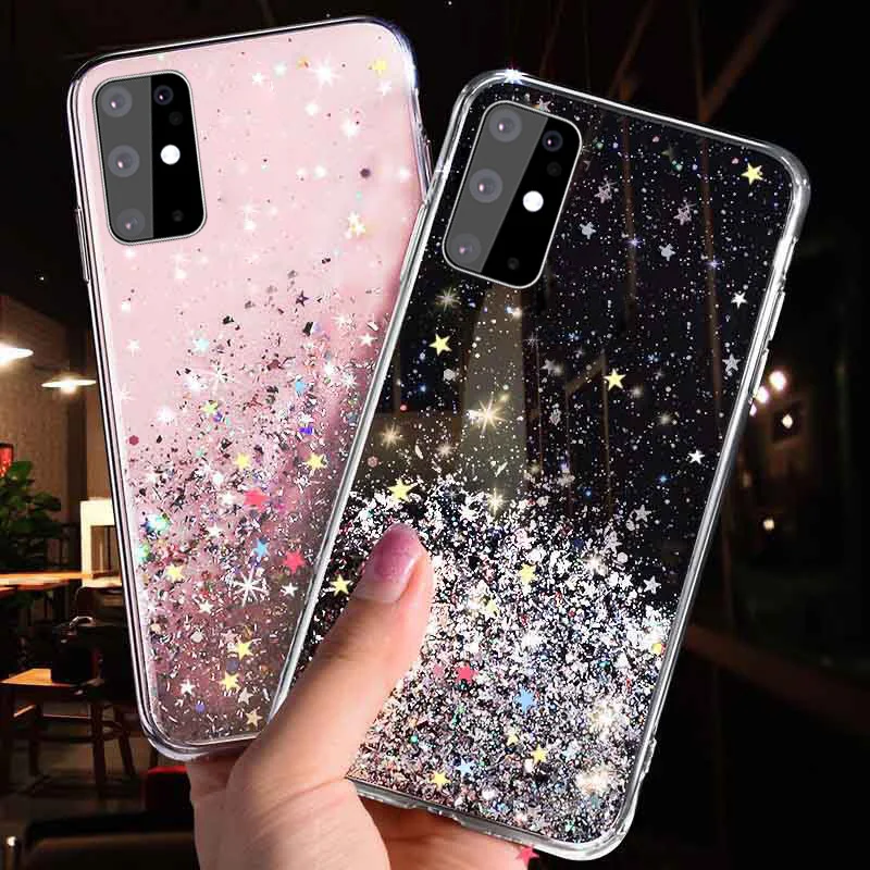 Bling Glitter Phone Case For samsung A16 A15 A14 A35 A55 A54 Silicon Soft Case Full Cover For samsung S21 S22 S23 S24 Back cover