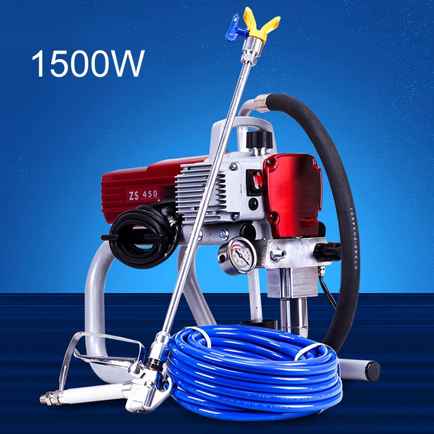 

1500W High-Pressure Airless Spraying Machine Professional Airless Spray Gun Airless Paint Sprayer 450 Painting Machine Tool 220V