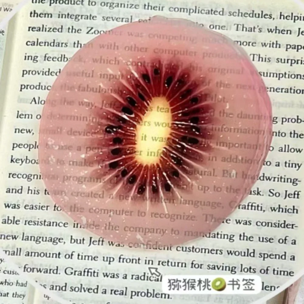 1 قطعة شريحة الفاكهة الإبداعية المرجعية محاكاة مضحك تصميم البطيخ Lemom لطيف المرجعية قراءة كتاب صفحة حامل هدية الطالب #6