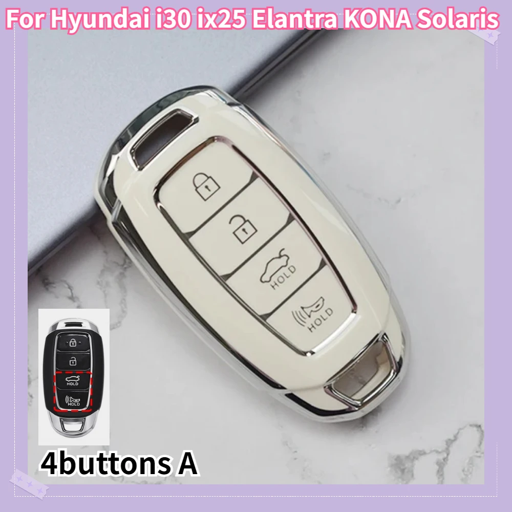 

Чехол для автомобильного ключа, 4 кнопки, для Hyundai I30 Ix35 KONA Encino Solaris Azera greatig Accent Santa Fe Palisade
