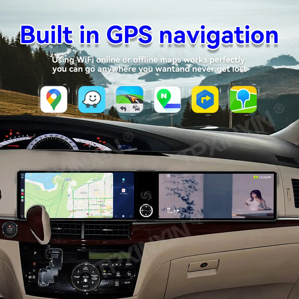 

Автомагнитола Android Auto Carplay для Toyota Previa Estima 2006-2015, 24,6-дюймовый двойной экран, GPS-навигация, стерео, мультимедийный проигрыватель, головное устройство