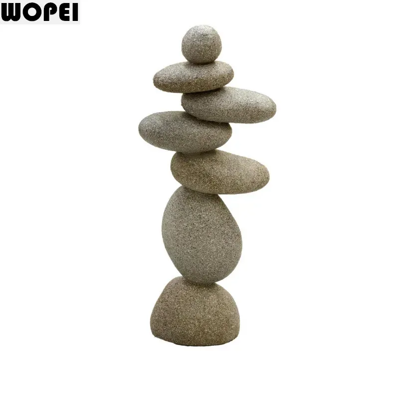 Stone Stacking Artwork Landscape Desk Decoration Multiple Styles Stone Ornaments Creative Resin Sculpture Room Aesthetic Decor