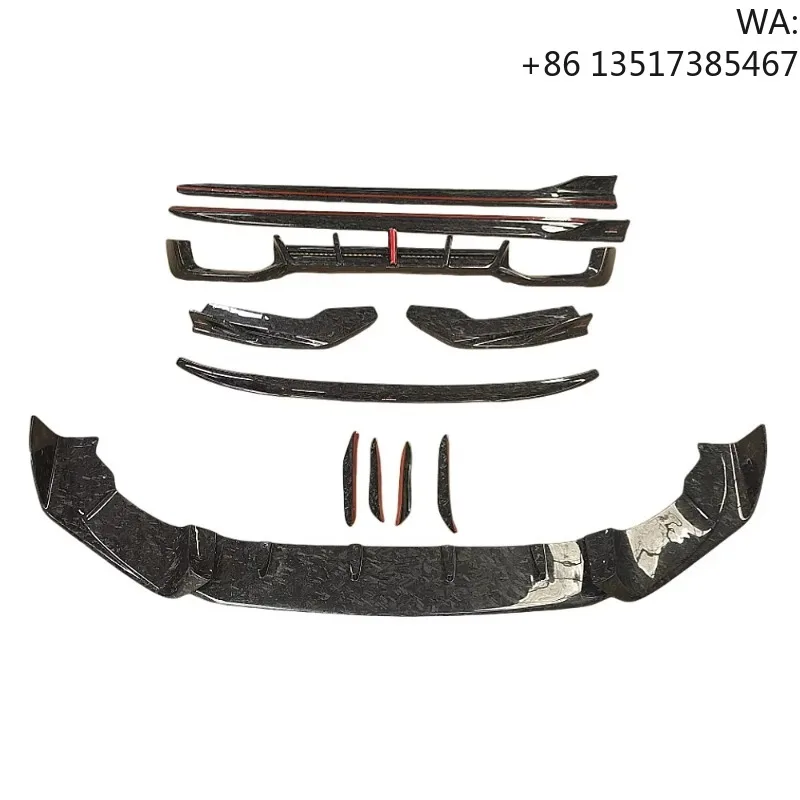 Suitable for BMW X4M F98 Modification Upgrade Forged Carbon Fiber Front and Rear Diffuser Lip Side Skirt Body Kit