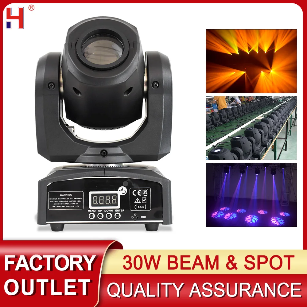 

HongYi Moving Head Light 30W Lyre Gobos LED Projector Dmx Control Stage Spotlights Disco Lights Of Professional Dj Equipment Bar