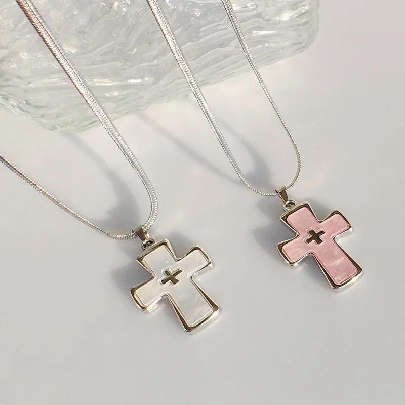 Hip Hop Trend Stainless Steel Cross Pendant Necklace Unisex Hundreds of Fashion Personality Party Necklace Jewelry Accessories