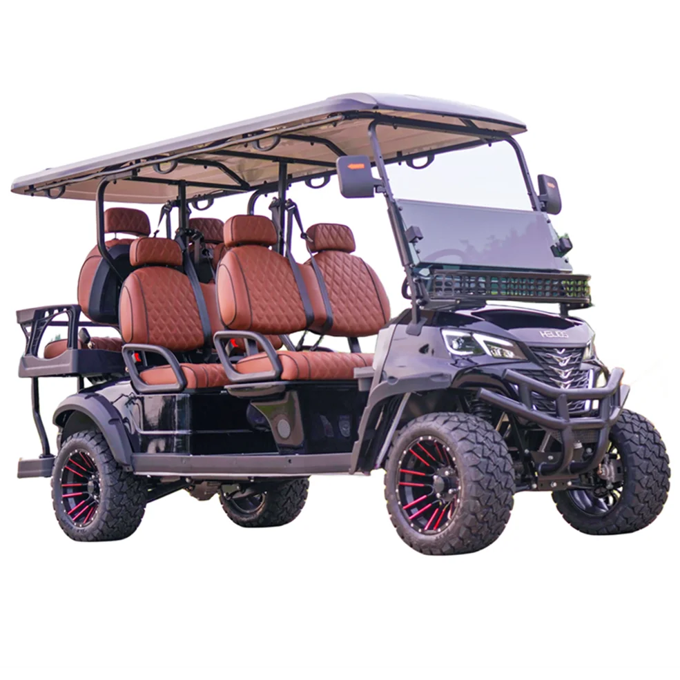 Quality 4+2 Seater 72V Off road Electric Chinese Factory low Price CE Club Car Golf Cart