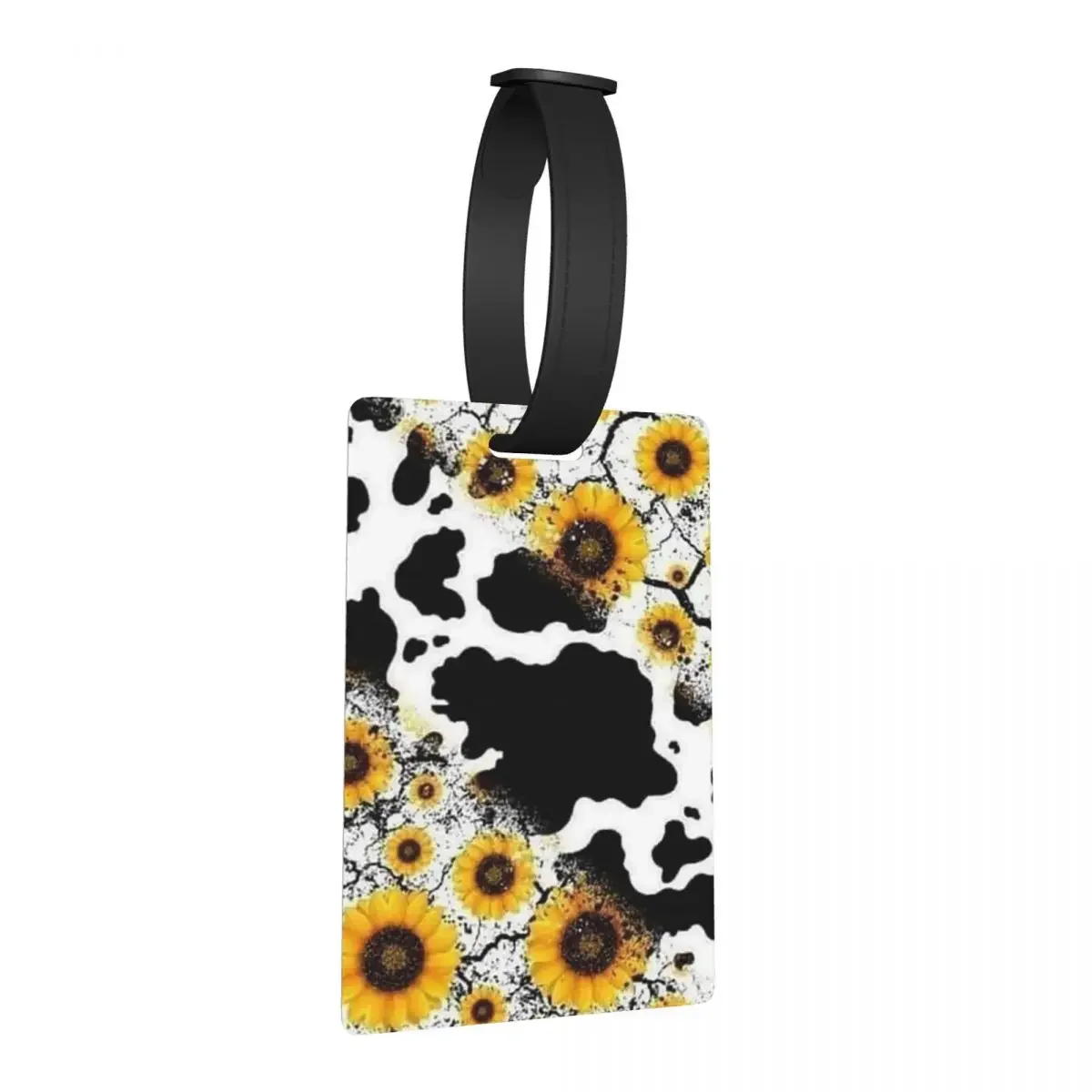 

Cows And Sunflowers Luggage Tags Suitcase Accessories Travel Cute Baggage Boarding Tag Label Holder ID Name Address
