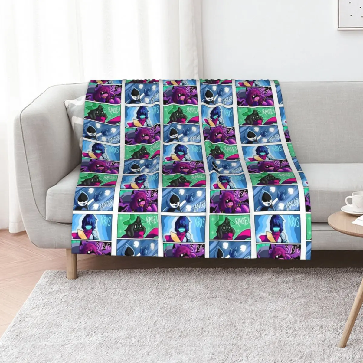 Deltarune Comic Strip Throw Blanket manga Comforter Decoratives Retros funny gift For Decorative Sofa Blankets