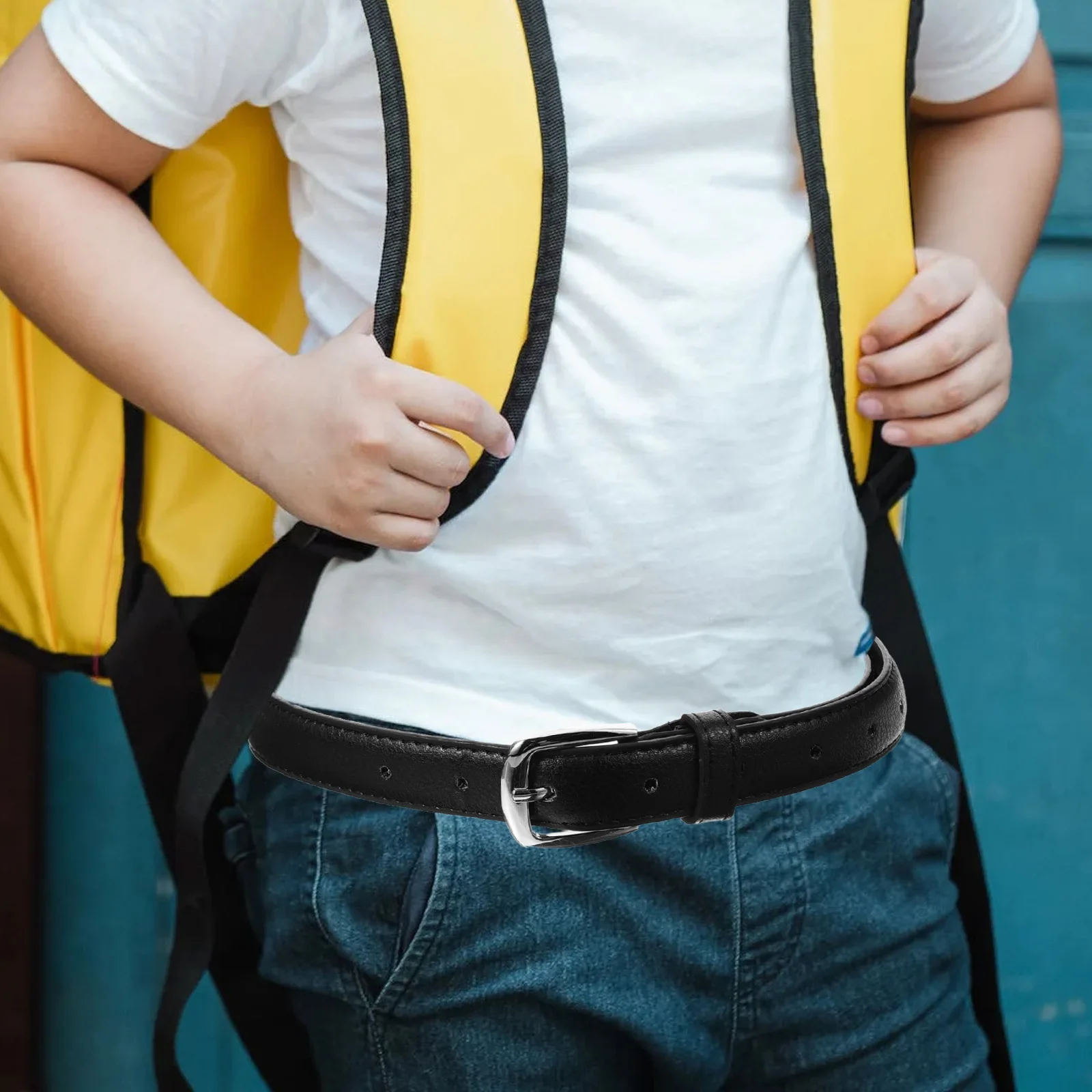 

Kids Boys Kids For Boys 4-8 Black PU Adjustable Waist Children Decorative Pants Belts Boy Belts for Jeans