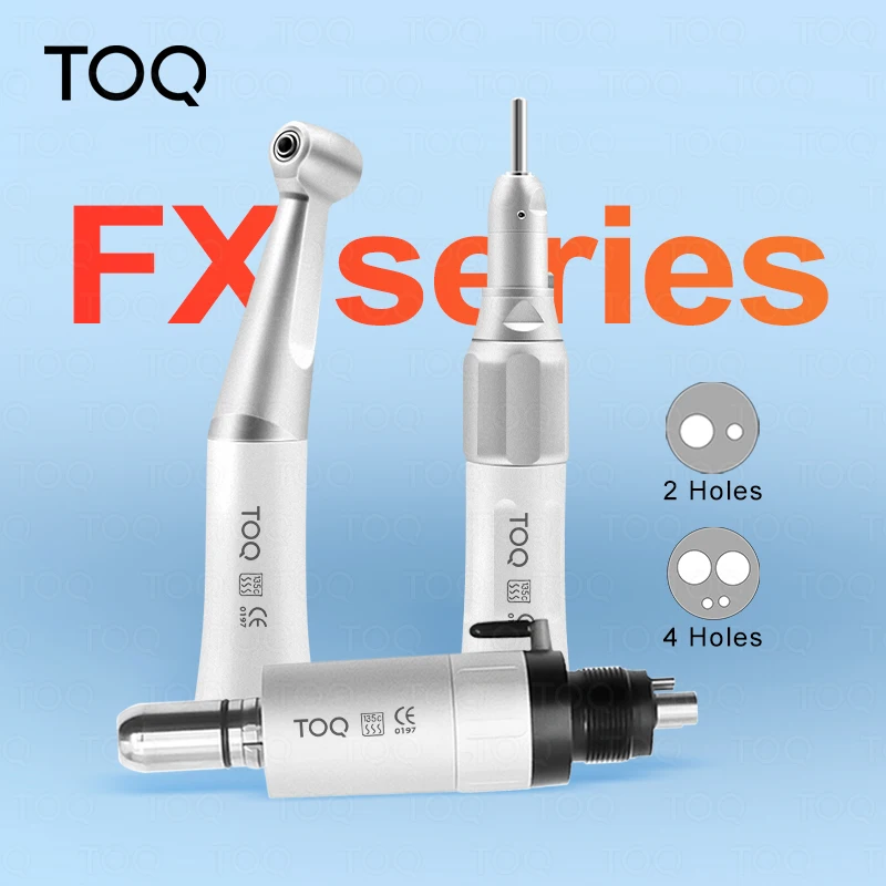 Dental Fx Low Speed Handpiece Teeth Polishing Tool 2/4Holes Air Motor Contra Angle Straight Handpiece Dentists Equipment