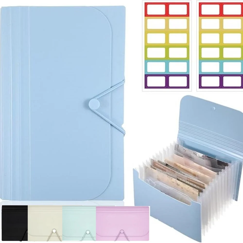 A6 Large Capacity Standing Expanding Folder 7/12-Layer Portable Accordion File Organizer For Receipt Cash Bills Organizer Binder