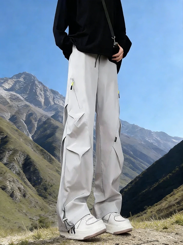 

American Sle Waterproof Soft ell Men's Spring Autumn Outdoor Hiking Mountain Climbing Pants Workwear Trousers Side Zipper