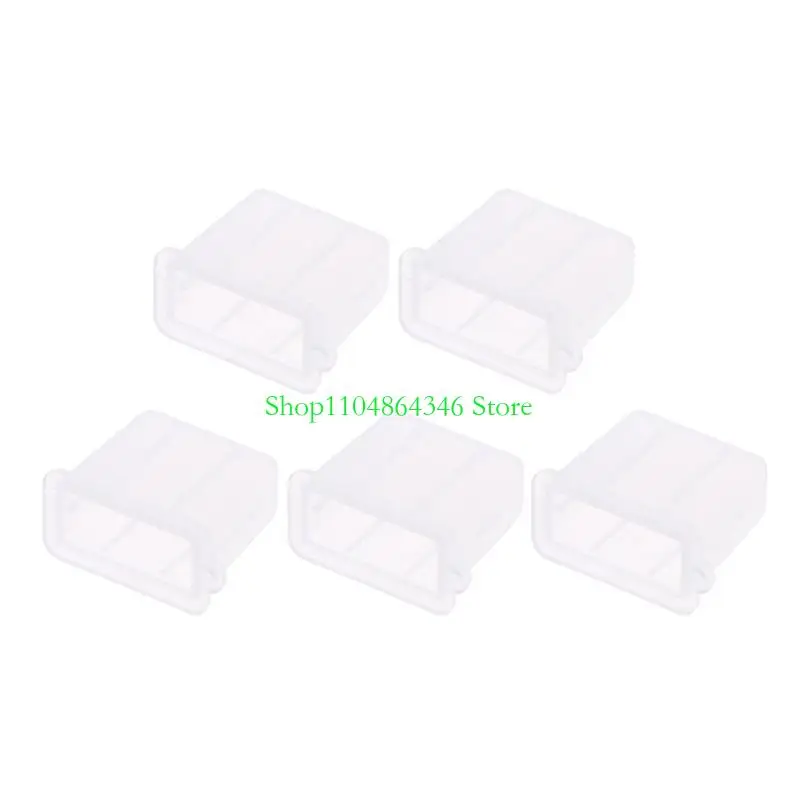 USB Charging Port Type A Dust Plug Charging Port 5 pcs Plastic Cover for Smartphone Charge Adapter