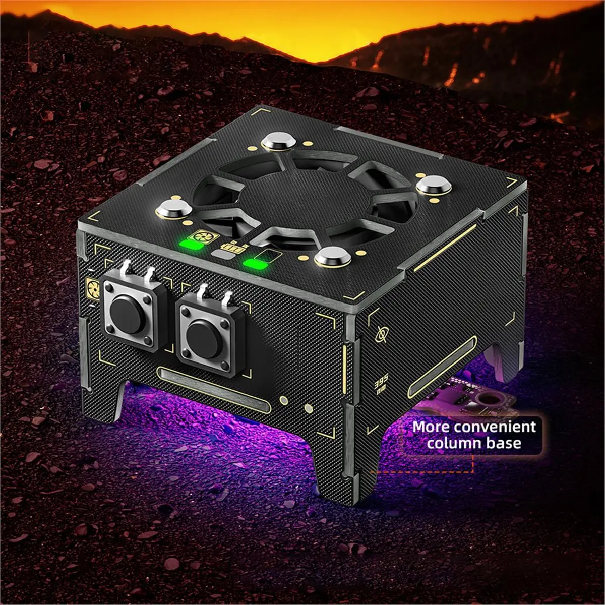 Dragon UV Curing Fan Dual Function Cooling Fan with LED Display for Phone Heat Dissipation and Smoke Exhaust Tool