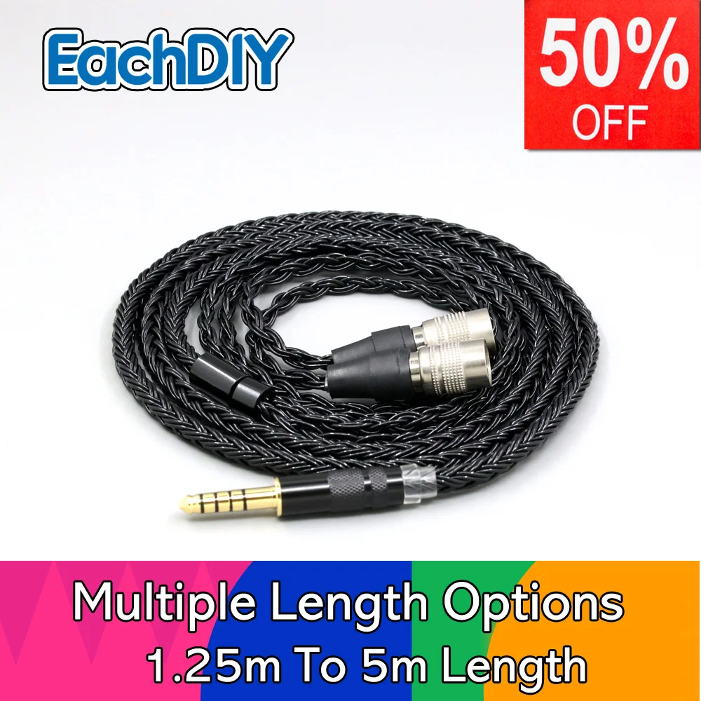 

16 Core Black Braided Earphone Cable For Ether C Flow Mad Dog Mr Speakers Alpha Dog AEON Headphone LN008867