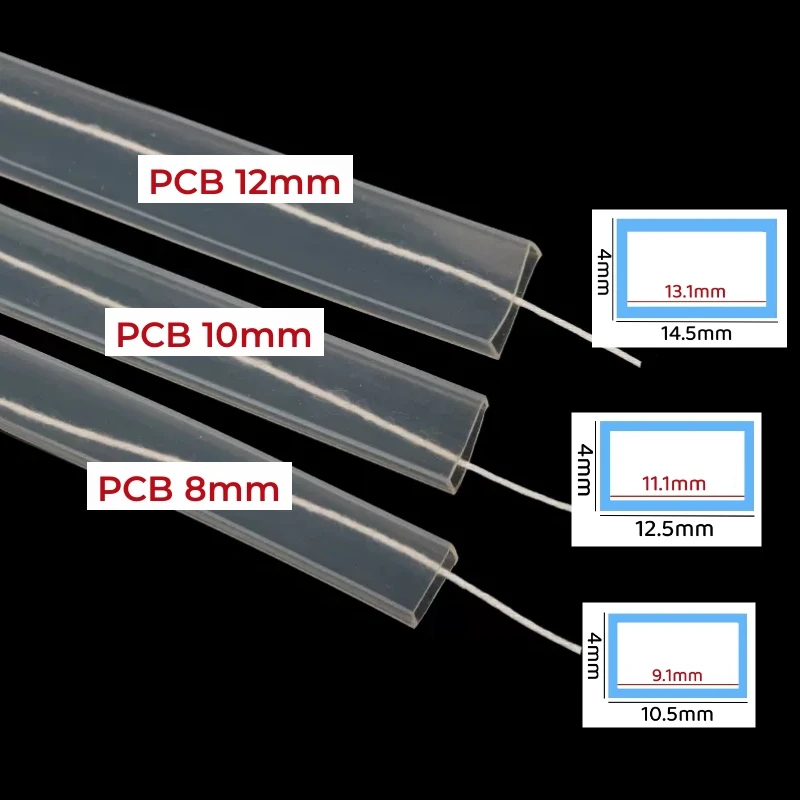 Waterproof LED Strip Silicone Tube IP67 Transparent Flexible Hose For SMD2535 5050 WS2811 WS2812b Clear Pipe Strip Light Fitting