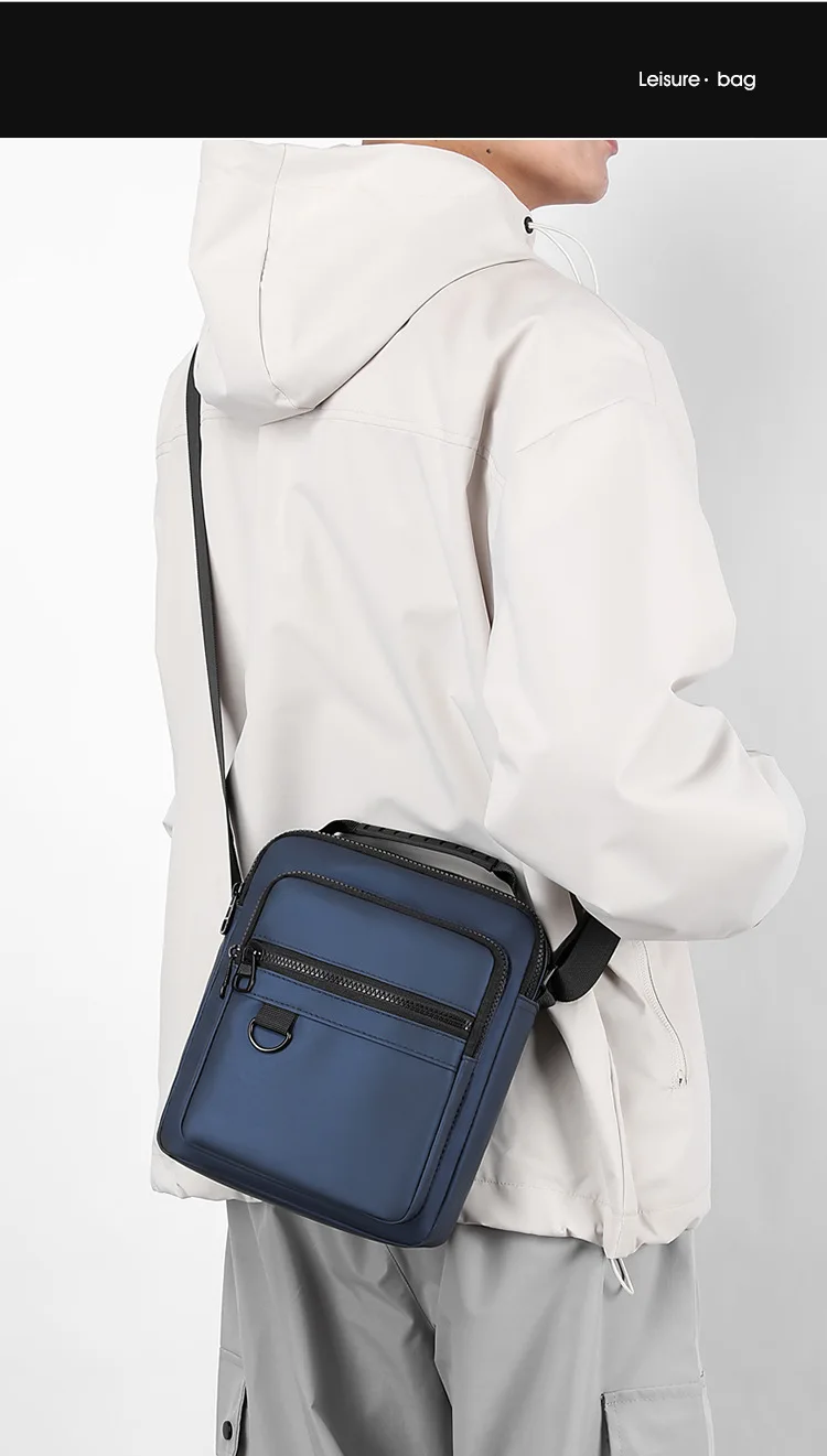 Men's Fashion Crossbody Bag Oxford cloth waterproof material shoulder bags anti-theft cell phone storage money birthday gift bag