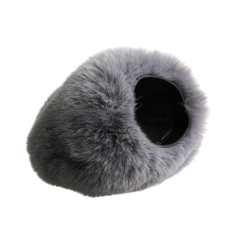 Microphone Windshield Windscreen Noise Cancelling, Plush Furry Cover for Podcasting and Streaming Microphone Sleeve