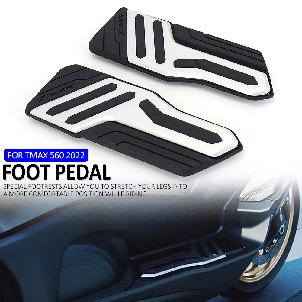 

New T-MAX 560 Motorcycle Black Driver Side Footboard Foot Pedals Foot Pegs Footrests Fits For YAMAHA TMAX Tmax 560 T-max560 2022