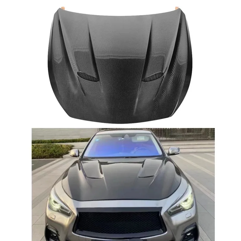 

For Infiniti Q50 Q50L 2014-2020 MP Style Carbon Fiber Front Hood