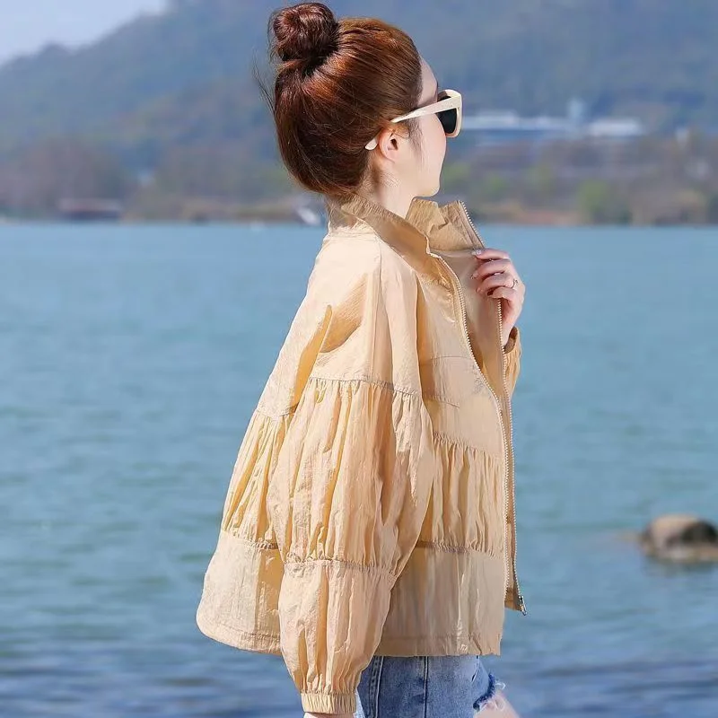 Fashion Sunscreen Clothes For Women's Summer Thin Loose Short Jacket 2024 New Outdoor Breathable Versatile Shirt Coat Female