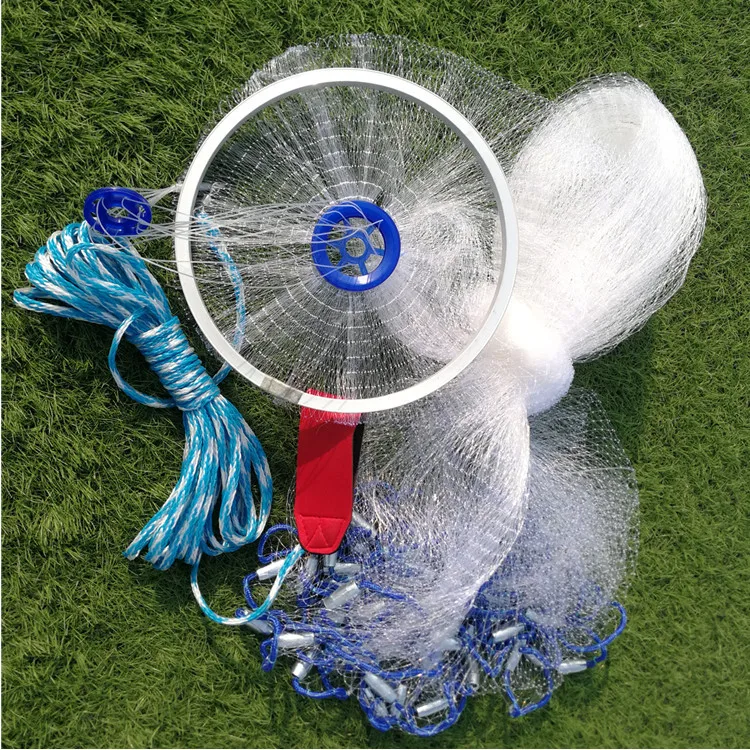 

5ft Hand Thrown Trawl Fishing Net Fly Cast Landing Carp Silk Gill Fishing Net
