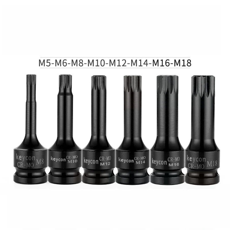 Насадка звездообразная, 1/2 дюйма, 12 точек, шпайн M5/M6/M8/M10/M12/M14/M16/M18