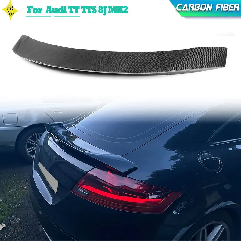

Carbon Fiber Car Rear Trunk Spoiler Wings for Audi TT 8J MK2 TTS TT RS Coupe Convertible 2008-2014 Rear Spoiler Wing Lip FRP