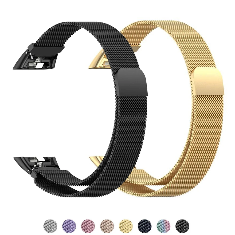 Correa de bucle milanés para Huawei Band 7 6/6 Pro huawei band6 Smartwatch correa pulsera de Metal de acero inoxidable Honor Band 6 Correa