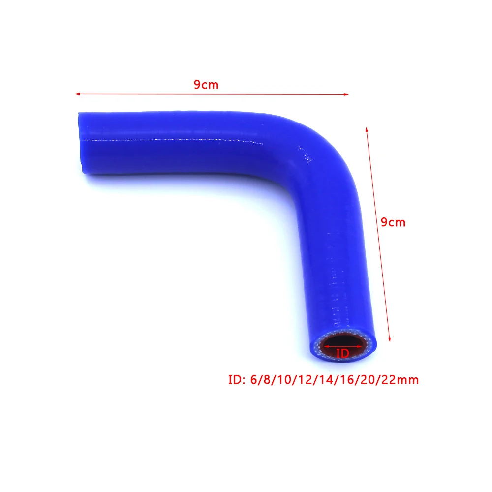 90 Degree Silicone Elbow Pipe Intercooler Hose Coupler 6/8/10/12/14/16/20/22mm