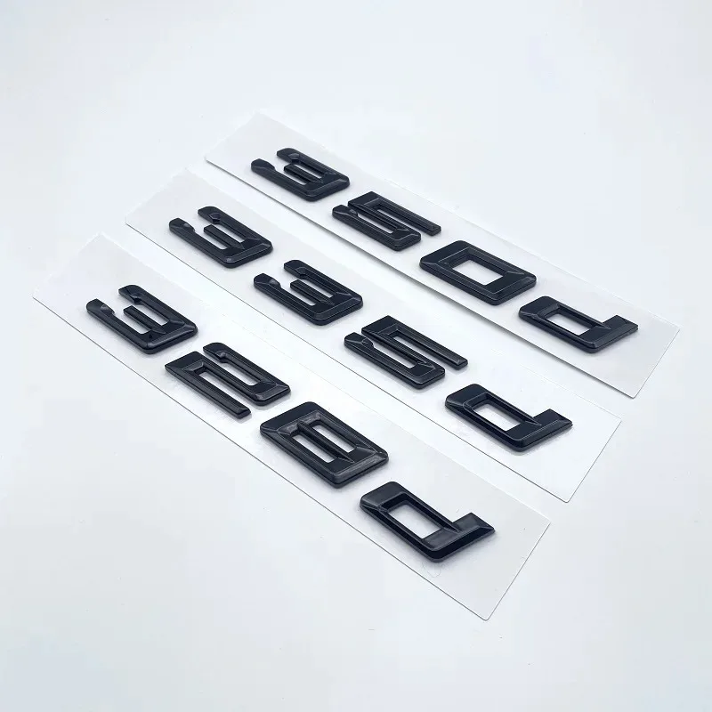 3D Glossy Black 320i 320d 320e 325d 328d 330i 330d 330e 335d 340d Emblem Sticker for BMW Serie 3 E90 E91 E92 F30 F31 F34 G20 G21 - view 4