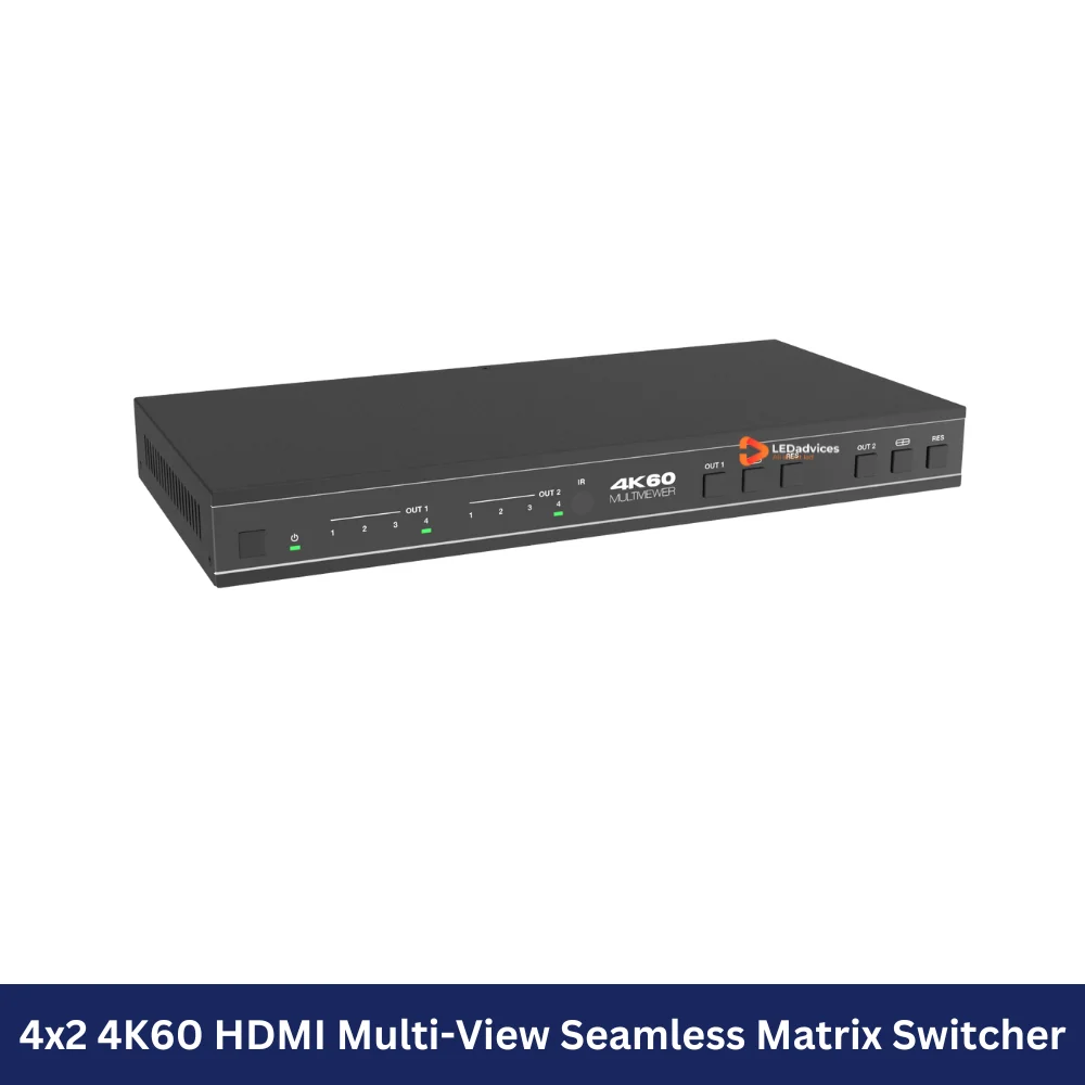 

4K60 4x2 Multiviewer Seamless UHD Video Matrix Switcher