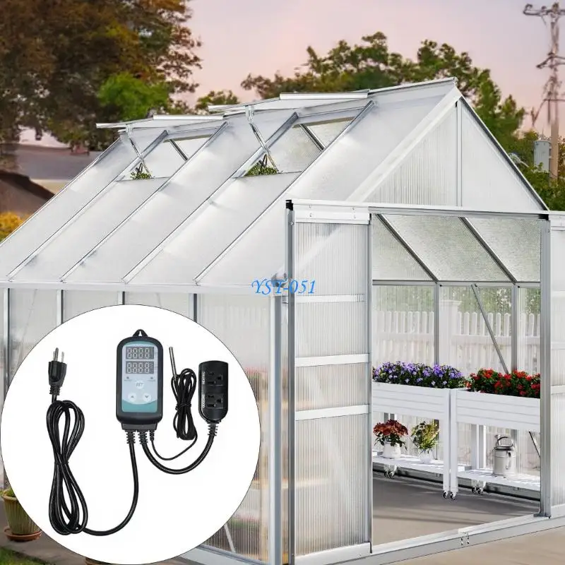 E15A 110 فولت ترموستات قابل للبرمجة 1100 واط تحكم في التسخين عالي الطاقة لبيئة نمو الفطر في البستنة الداخلية #2