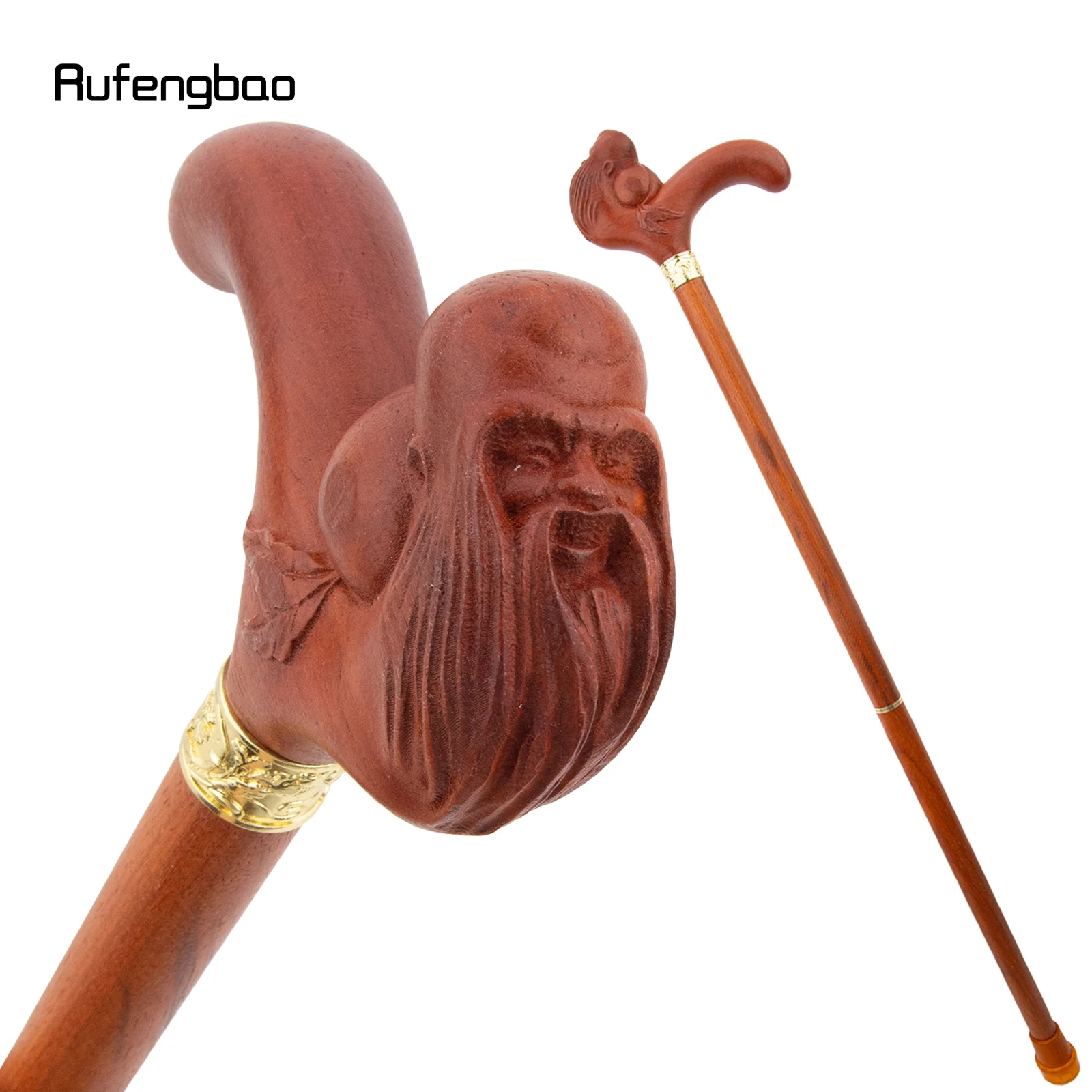 

Red Dragon Wooden Single Joint Fashion Walking Stick Decorative Cospaly Cane Steampunk & Everyday Use 90cm