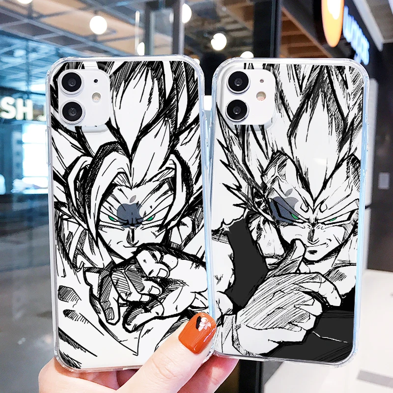 

Comics D-Dragon Ball Saiyan For iPhone 15 14 13 12 11 XS XR X 8 7 SE 6 Pro Max Plus Mini Transparent Cover Phone Case