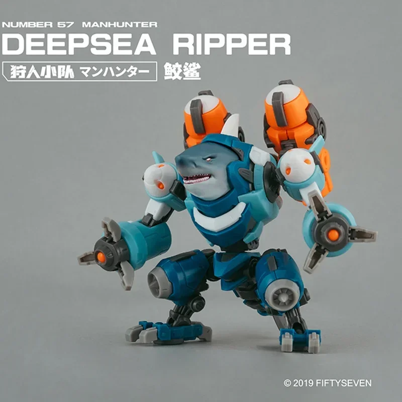 FIFTYSEVEN หมายเลข 57 เบอร์ 57 Deepsea Ripper Shark Sphyrnidae หุ้มเกราะหุ่น Manhunter 1/24 Scale รุ่น Action Figure หุ่นยนต์ของเล่น