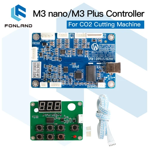 Imagen 2 del producto Fonland LIHUIYU M3 PLUS Nano controlador láser sistema de placa madre principal M2 actualización 2025 versión con Cables máquina grabadora de Co2