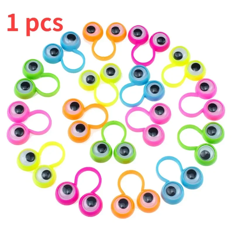 Funny Plastic Finger Ring para Crianças, Novidade e Criativo Eye Toy, Belt Swing, Party Gift, Prank, Joke Tool