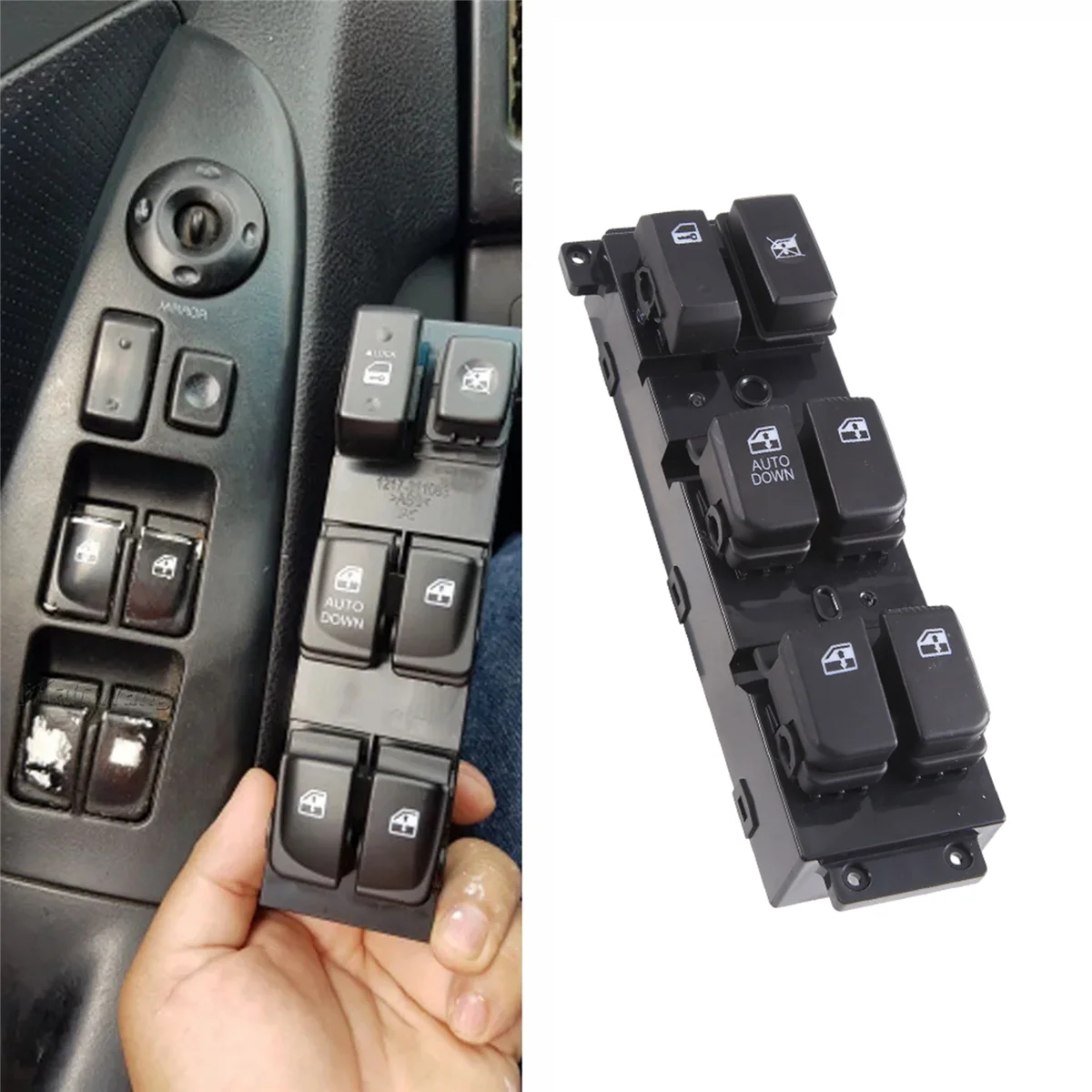 Car Front Left-Hand Drive Auto Down Power Window Switch Glass Lifter Button 93570-2B140 for cm MK2