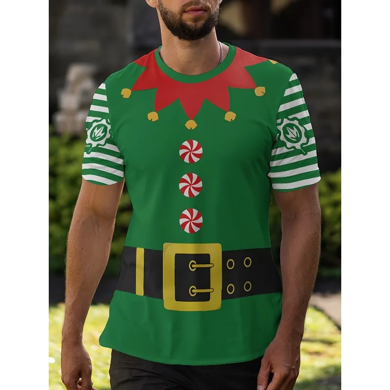 New Fashionable and Unique Top, Creative Digital Printing, Casual and Humorous Entertainment, Innovative Round Neck 3D T-shirt