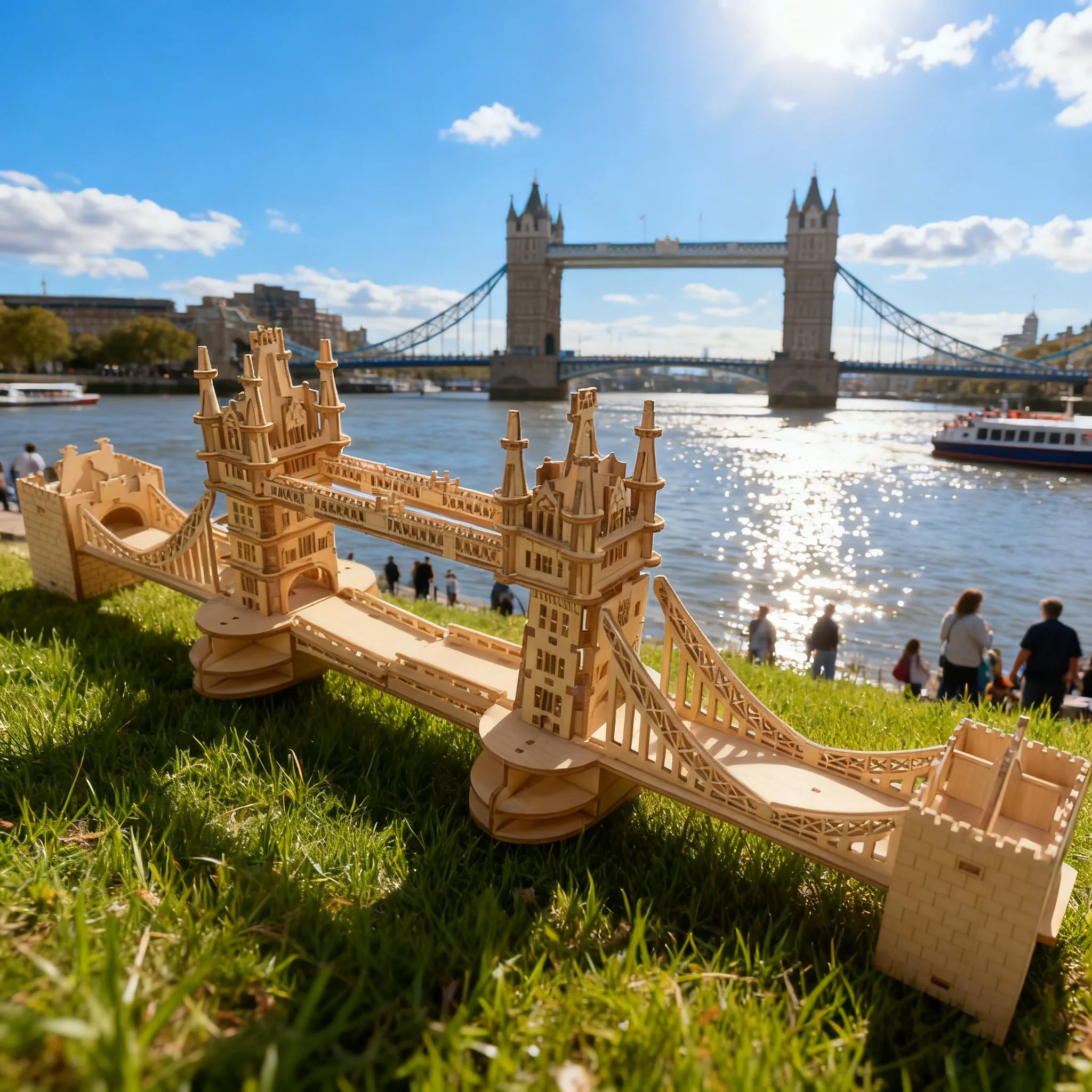

3D Wooden Puzzle Tower Bridge Set Exquisite miniature model Creative birthday gift Delightfully crafted design Innovative gift
