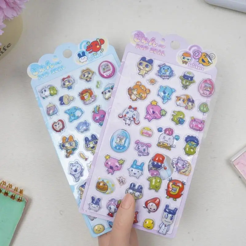 

Cartoon Toys 3D Relief Stickers Tamagotchi Three Dimensional High-Value Diy Accounting Stickers Holiday Gifts for Boys and Girls