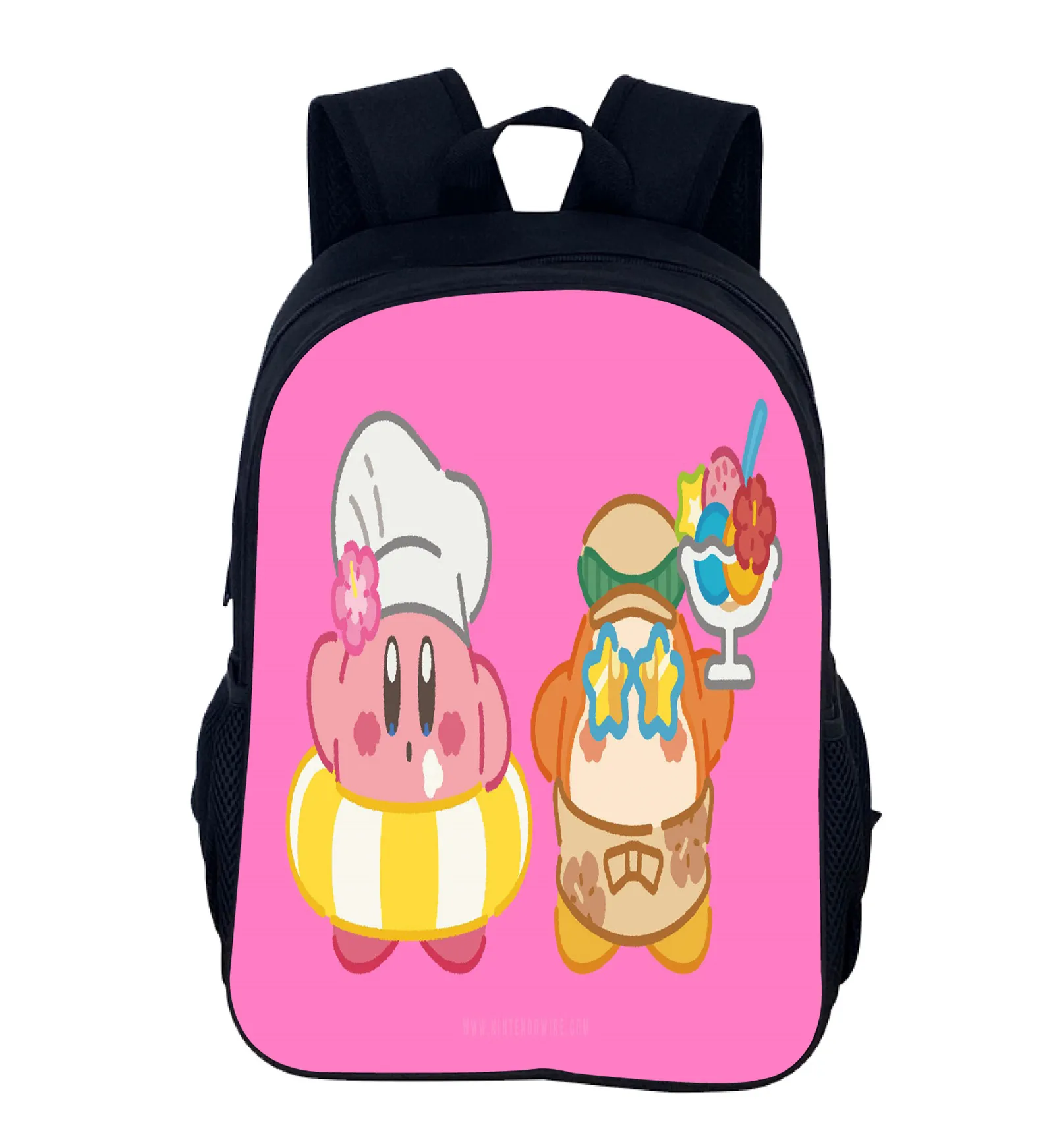 

Student Kirby Cartoon Fashion School Book Bag,Lightweight Rucksack Daily Backpack for Little Boy,Girl