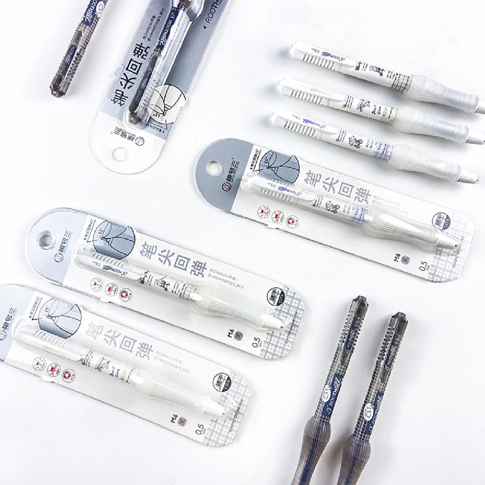 Penna a pressione neutra ad asciugatura rapida grande capacità 0.5mm inchiostro nero testa CST penna ad acqua penna gel studente forniture scolastiche per ufficio regalo di natale